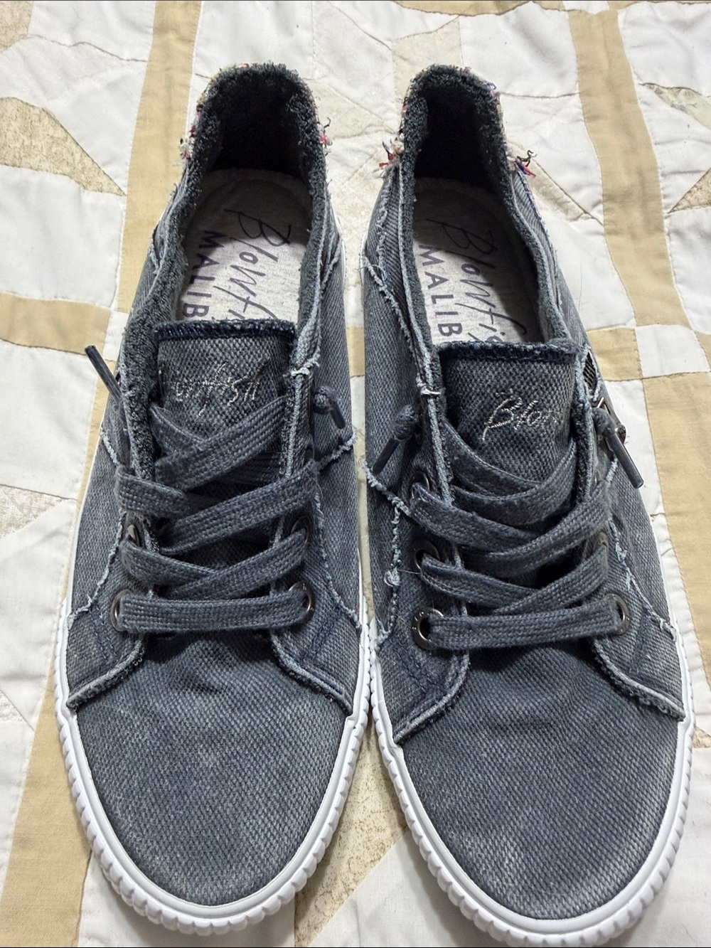 Blowfish Gray Canvas Women’s slip on Sneakers 9